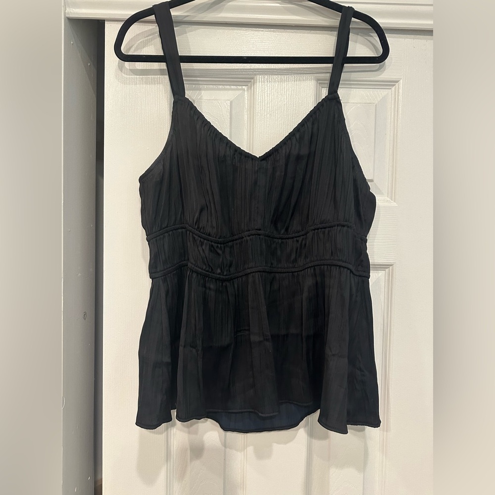 Old Navy Black Smocked Tiered Camisole